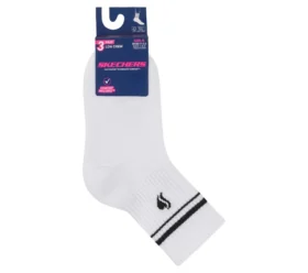 Conjunto de 3 pares de meias curtas com cano canelado para meninas
