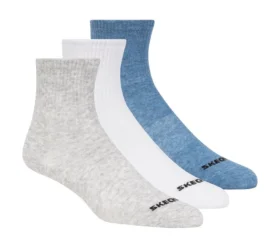 Conjunto de 3 pares de meias curtas de algodão para rapazes