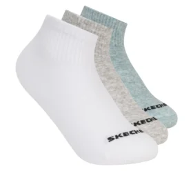 Conjunto de 3 pares de meias curtas de algodão para rapazes