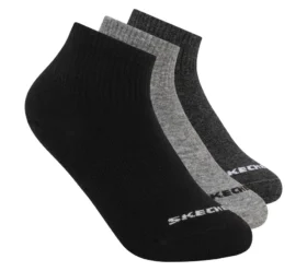 Conjunto de 3 pares de meias curtas de algodão para rapazes