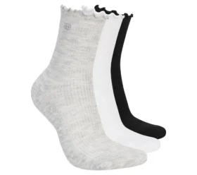 Conjunto de 3 pares de meias curtas femininas Lettuce