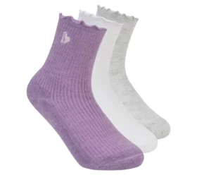 Conjunto de 3 pares de meias curtas Lettuce para crianças