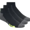 Conjunto de 3 pares de meias curtas masculinas em malha felpuda