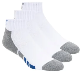 Conjunto de 3 pares de meias curtas masculinas em malha felpuda