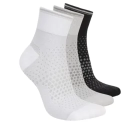 Conjunto de 3 pares de meias curtas refletoras de desempenho para mulher