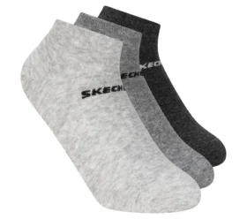 Conjunto de 3 pares de meias de algodão de cano baixo para rapazes
