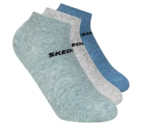 Conjunto de 3 pares de meias de algodão de cano baixo para rapazes