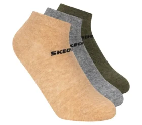 Conjunto de 3 pares de meias de algodão de cano baixo para rapazes
