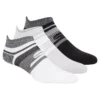 Conjunto de 3 pares de meias de corrida de cano baixo com aba no calcanhar para mulher Conjunto de 3 pares de meias de corrida de cano baixo com aba no calcanhar para mulher