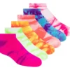 Conjunto de 6 Meias de Moda Tie Dye para Meninas
