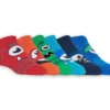 Conjunto de 6 pares de meias curtas com monstros Conjunto de 6 pares de meias curtas com monstros