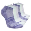 Conjunto de 6 pares de meias curtas com riscas coloridas para meninas Conjunto de 6 pares de meias curtas com riscas coloridas para meninas