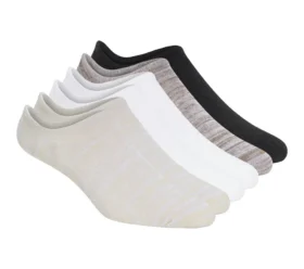 Conjunto de 6 pares de meias curtas para sapatilhas de homem