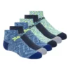 Conjunto de 6 pares de meias de cano baixo com efeito Space Dye