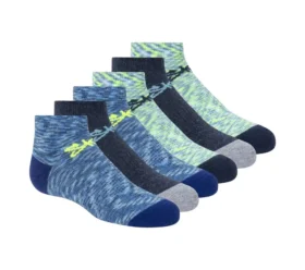 Conjunto de 6 pares de meias de cano baixo com efeito Space Dye Conjunto de 6 pares de meias de cano baixo com efeito Space Dye