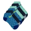 Conjunto de 6 pares de meias de cano baixo com efeito Space Dye