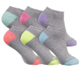 Conjunto de 6 pares de meias de corte baixo para caminhada Conjunto de 6 pares de meias de corte baixo para caminhada