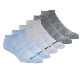 Conjunto de 6 pares de meias de corte baixo sem tecido felpudo Conjunto de 6 pares de meias de corte baixo sem tecido felpudo