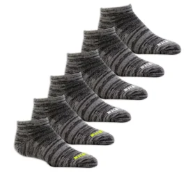 Conjunto de 6 pares de meias de corte baixo sem tecido felpudo