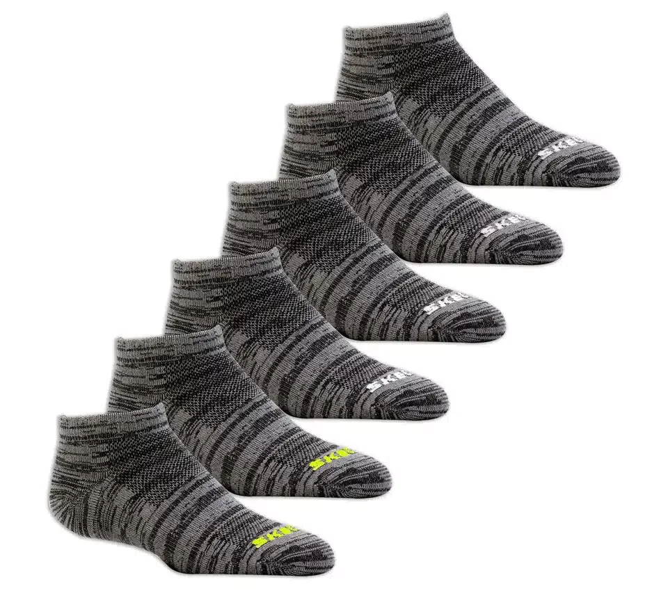 Conjunto de 6 pares de meias de corte baixo sem tecido felpudo Conjunto de 6 pares de meias de corte baixo sem tecido felpudo