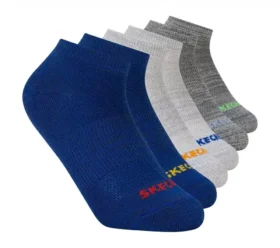 Conjunto de 6 pares de meias de corte baixo sem tecido felpudo