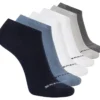 Conjunto de 6 pares de meias de malha texturada de cano baixo para homem Conjunto de 6 pares de meias de malha texturada de cano baixo para homem