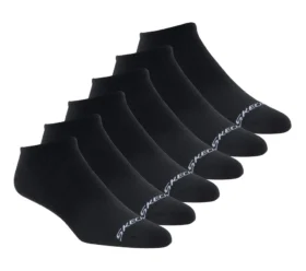 Conjunto de 6 pares de meias invisíveis de algodão para homem
