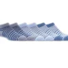 Conjunto de 6 pares de meias sem visibilidade às riscas