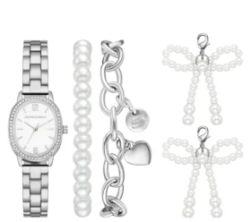 Conjunto de relógios Charm Pearl Bows