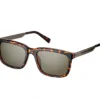 Óculos de sol quadrados com lentes em tartaruga Óculos de sol quadrados com lentes em tartaruga
