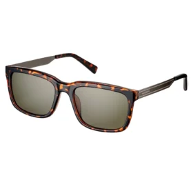 Óculos de sol quadrados com lentes em tartaruga