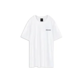 Estampado em malha, manga curta, estilo para casal, branco