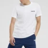 Estampado em malha, manga curta, estilo para casal, branco