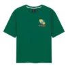 Estampado, respirável, manga curta, estilo para casal, verde