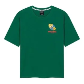 Estampado, respirável, manga curta, estilo para casal, verde