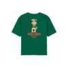 Estampado, respirável, manga curta, estilo para casal, verde