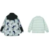 Fato com Casaco com Capuz e Fecho de Correr com Estampado Integral “Azul-petróleo Preto Branco”