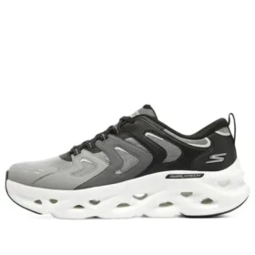 Go Run Swirl Tech Glide-Step Hyper Burst “Preto Cinza Branco”