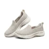 Go Walk Arch Fit “Cinza Vermelho Branco”