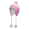 Gorro de malha trançada SKX “Rosa Branco”