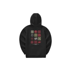 Hoodies com logótipo CNY impresso “Preto”
