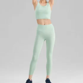 Leggings justas de fitness “Verde Preto Azul-petróleo”