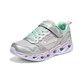 “Light Heart Lights Love Spark” para menina “Cinza Rosa”