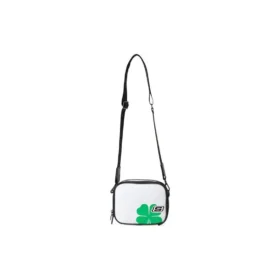 Mala de ombro com logótipo em padrão de trevo “Branco Verde”