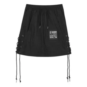 Mini-saia em A com cordão Skechers x D-Antidote “Preto Branco”