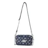 Mochila casual ajustável de tecido com alça única “Navy White”