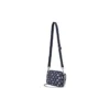 Mochila casual ajustável de tecido com alça única “Navy White”
