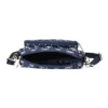 Mochila casual ajustável de tecido com alça única “Navy White”