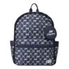 Mochila casual com letras impressas “Navy White”