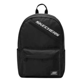 Mochila de tecido de grande capacidade com fecho de correr “Preto Branco”